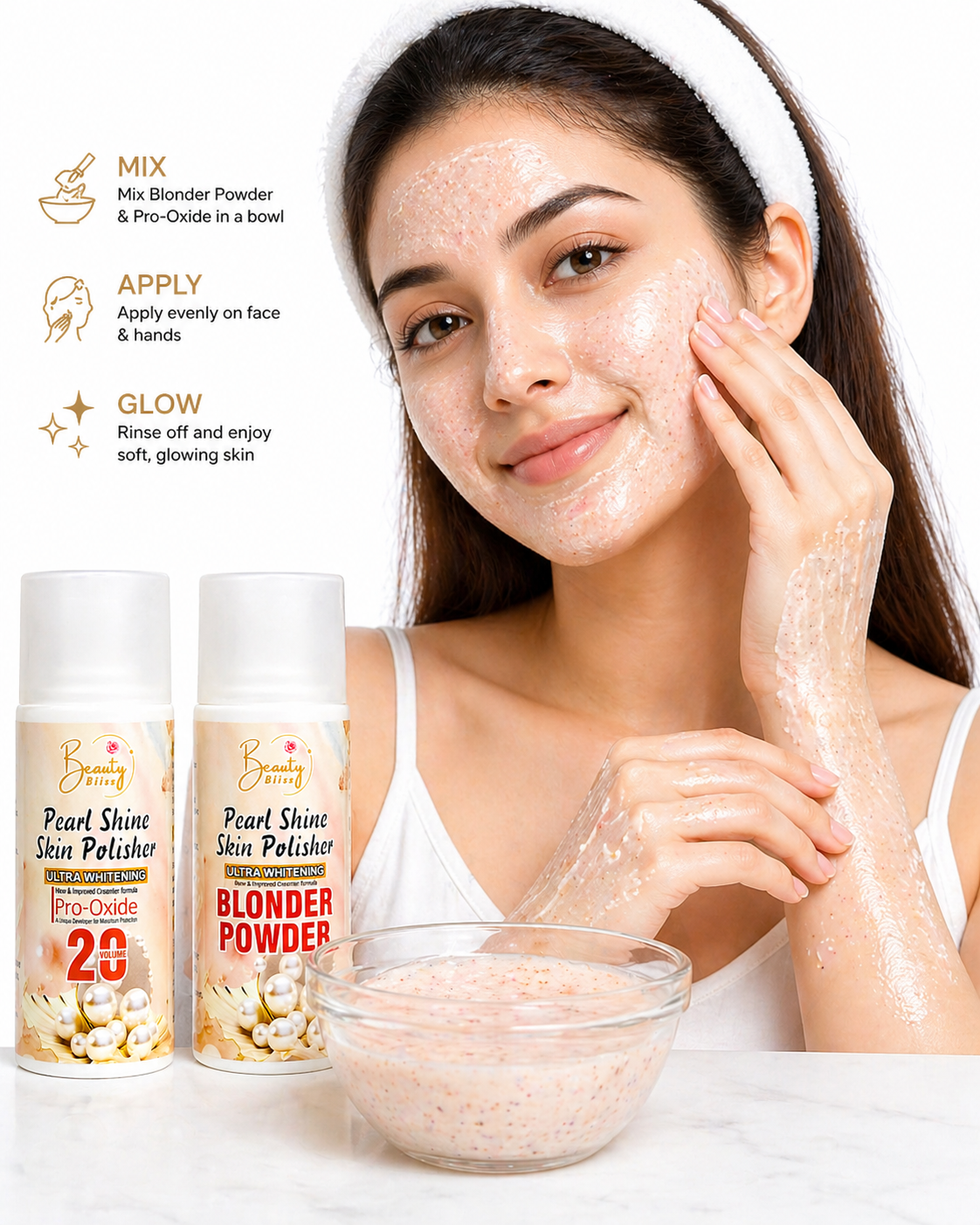 GLOW KIT WITH 4 PRODUCTS WITH FREE SKIN POLISHER