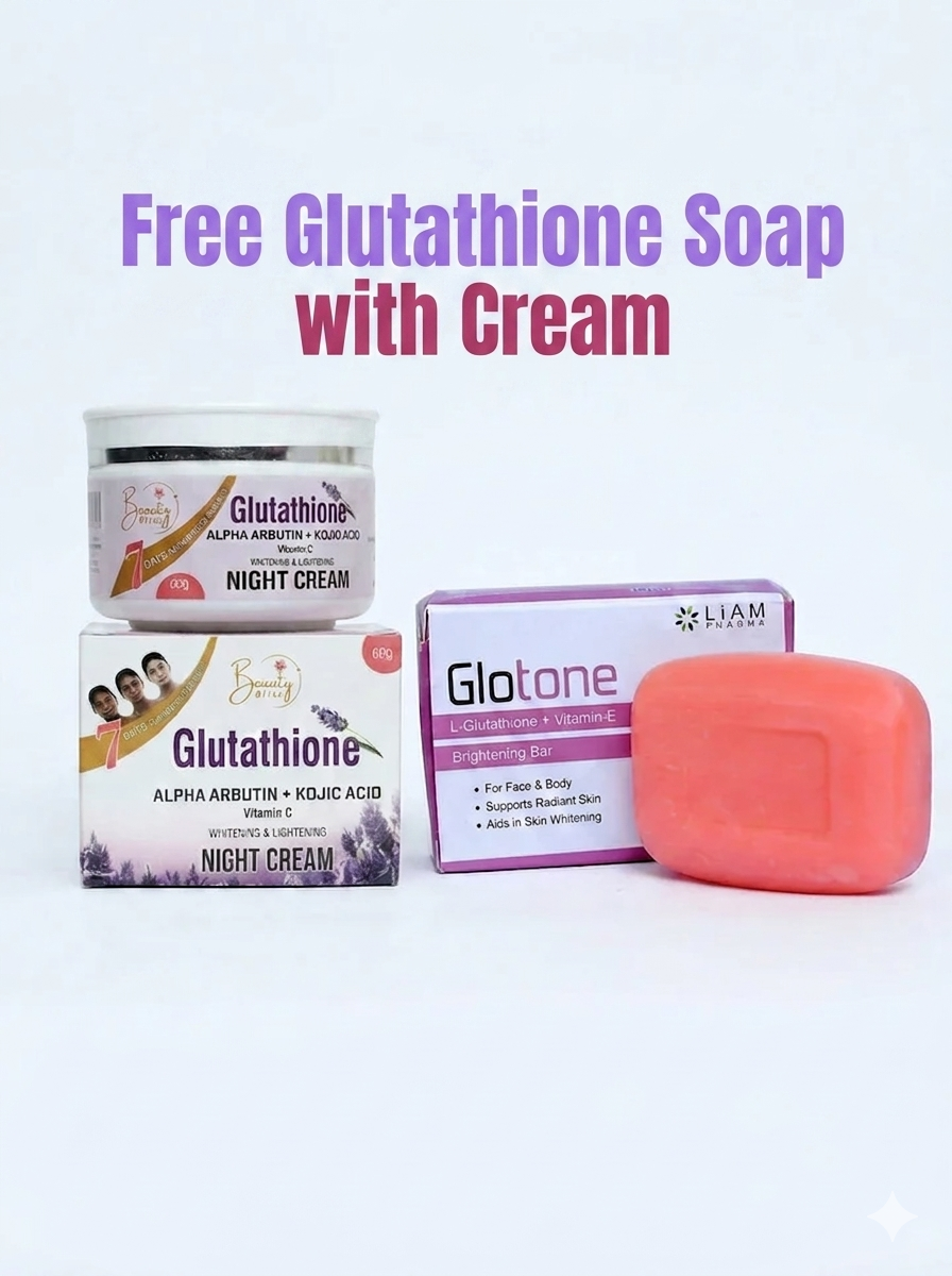 Glutathione Night Cream & Glutathione Soap Deal